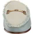 thumbnail image 2 of Sam Edelman Linnie Robin Egg Blue Fray Slip On Round Toe Flat Dress Mules Shoes (Robin Egg Blue Fray, 9), 2 of 6