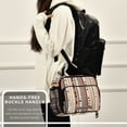 thumbnail image 6 of FORMRS Student Insulated Lunch Bag with Shoulder Strap Reusable Cooler Box for School, Brown Abstract Dots, 6 of 9