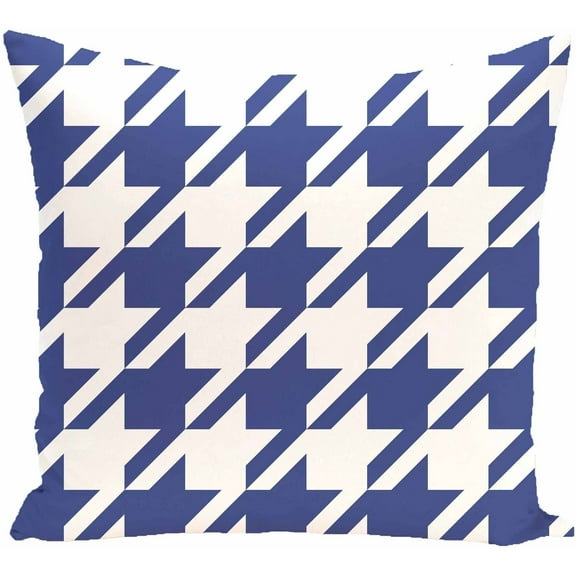 Simply Daisy 16" x 16" Houndstooth Geometric Print Pillow