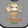 thumbnail image 4 of Inktastic Sloth I Love My Baba Boys or Girls Baby Bib, 4 of 4