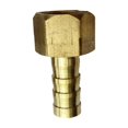thumbnail image 1 of Acoplador de latón con conexión de púas para manguera, adaptador NPT hembra para agua y aceite combustible., 1 of 5