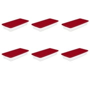 Sterilite Plastic 41 Qt. Storage Box Infra Red Set of 6