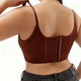 thumbnail image 4 of EchfiProm Plunge Bras for Women Brown Plus Size Bralette Older Women Underwire Ladies Bras 40B, 4 of 5