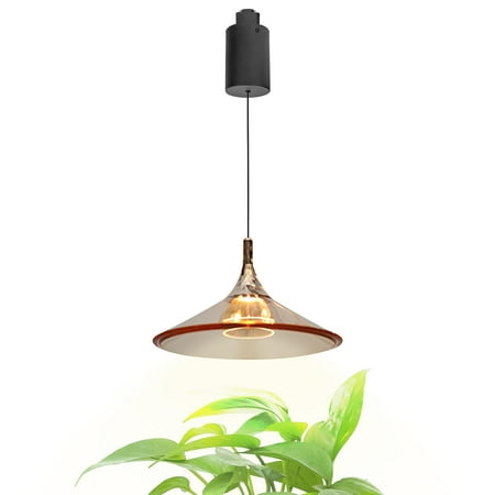 

FSLiving J Type Track Light Full Spectrum for Indoor Plants Retractable Lift White Pendant Lights with Focused Adjustable Height Kitchen Acrylic Cover Lamp - 1 Set for Large Plant Light
