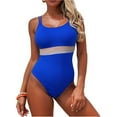 thumbnail image 2 of Odbmxy Bathing Suits for Women Plus Size One-Piece Summer Racerback Women Swimsuits Adjustable Blue Tummy Control Bikinis, 2 of 6