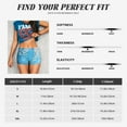 thumbnail image 6 of Lsque Hanging Orchids Floral Blue Pattern High Waisted Biker Shorts for Women-Tummy Control Fitness Athletic Workout Running Yoga Gym Shorts,Moisture-Wicking-X-Large, 6 of 9