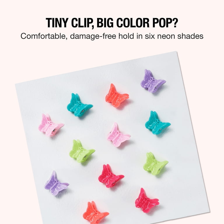 scunci, Mini Butterfly Claw Clips, Multicolor, Blue - Walmart.com