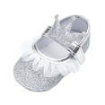 thumbnail image 2 of Baby Girls Mary Flats Sequins Crown Flats PU Leather Wedding Party Princess Ballet Shoe Infant Rubber Sole Prewalker Toddler First Crib Shoes, 2 of 6