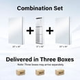 thumbnail image 5 of ANGELES HOME 52" x 36" Aluminum Bathroom Medicine Cabinet and Open Shelf Set, Recessed or Surface Mount, Soft-Close Doors, 5 of 15