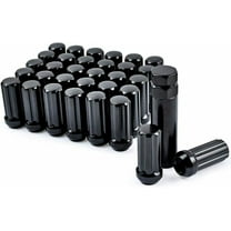 32 Black Spline Lug Nuts 14x1.5 Fits Ford F-250 F-350 Super Duty   Security Key