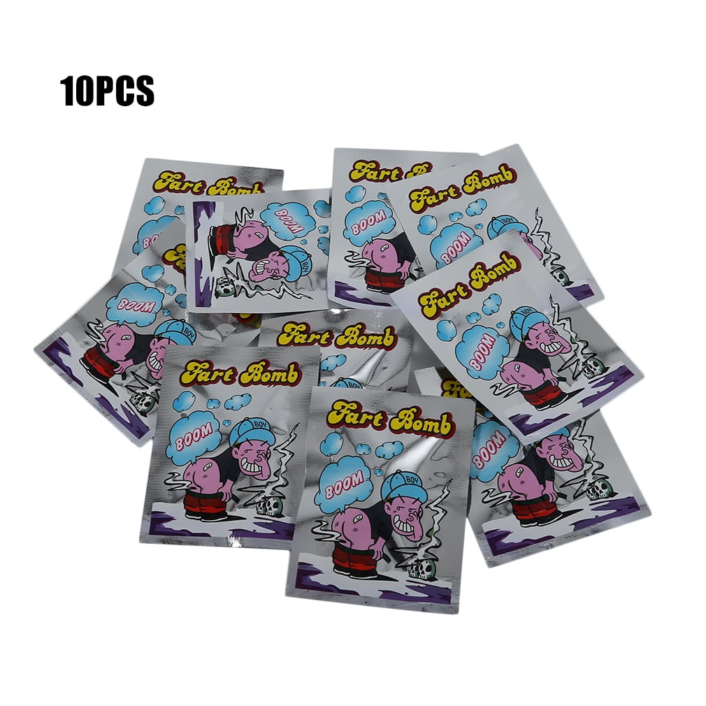 20Pcs Stink Bag Funny Fart Bomb Bags Stink Bomb Smelly Gags Practical Joke Y0P8 