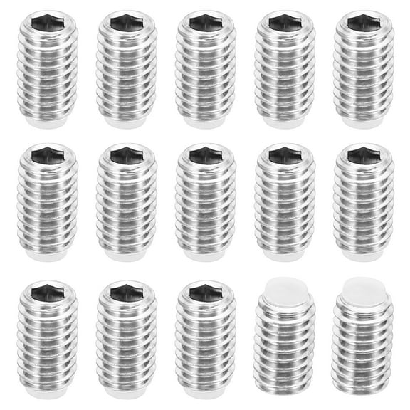 Uxcell M6x10mm Nylon Tip Grub Screw Hex Socket Head Cup Point Anti Slip Set Screws Internal Hex Drive Hardware 15 Pack