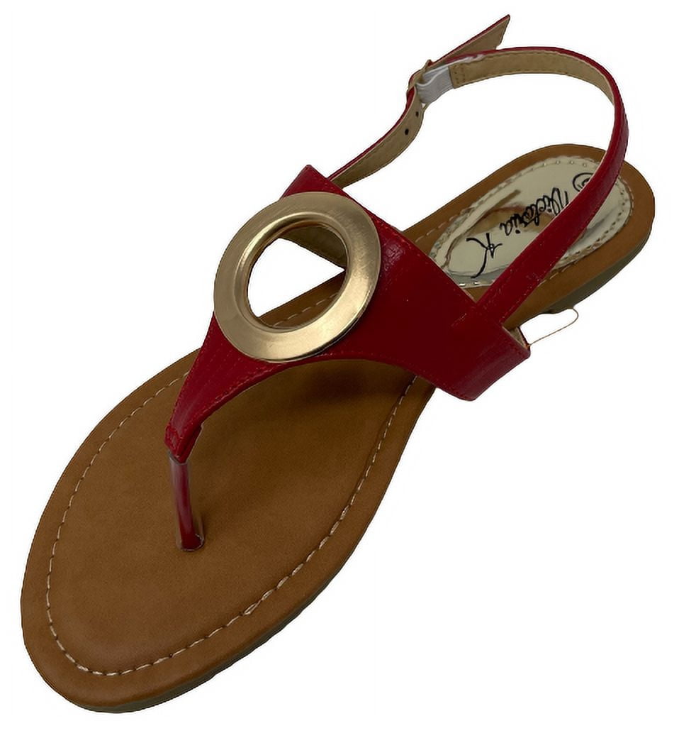 Victoria K Women's Gold Ring Sandals