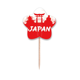 thumbnail image 1 of Rojo silueta lugar Japón Selección de pastelitos Star lable Flag en palillos de dientes, 1 of 3