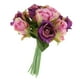 thumbnail image 4 of 25cm-10 pulgadas de largo flores de seda artificial ramo de rosas cabeza de flor florero de fiesta de boda decoración hogar Diy manualidades Púrpura Baoblaze Flor de seda artificial de la boda, 4 of 8