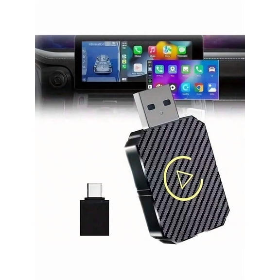 Wireless CarPlay and Android Auto Adapter 2026 Upgrade, Mini Bluetooth Car Play Dongle for Wired Cars, Plug and Play USB-A/Type-C Port