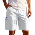 thumbnail image 1 of cfhntfmh Mens Casual Sweat Cargo Shorts Drawstring Elastic Waist Athletic Workout Gym Jogger Shorts with 2 Pockets, 1 of 7