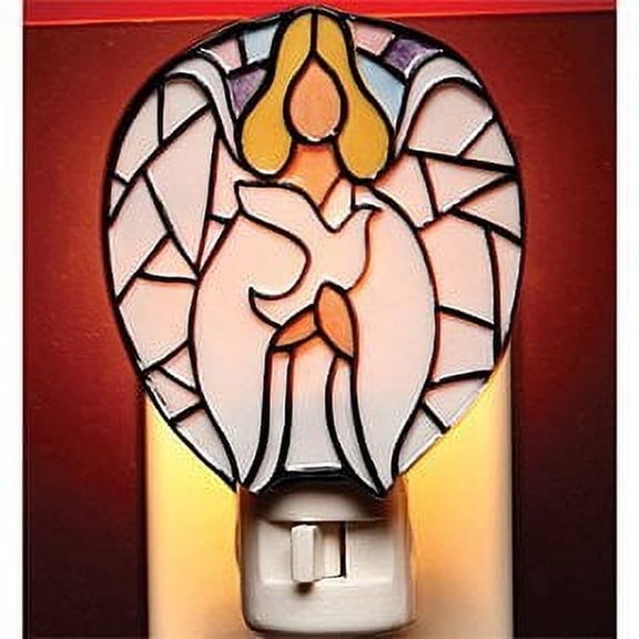 Cosmos Gifts 10506 Mosaic Glass Angel Nightlight, 3-1/2-Inch