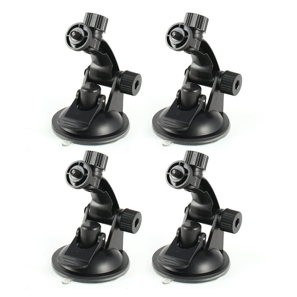 4pcs Black Suction Cup Base Car Windshield Camera Mount Bracket