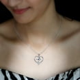 thumbnail image 5 of Rosec Jewels Natural Blue Sapphire Cross Heart Necklace for Women - AAA Quality - Ready to Gift for Christmas, 925 Sterling Silver, 5 of 8