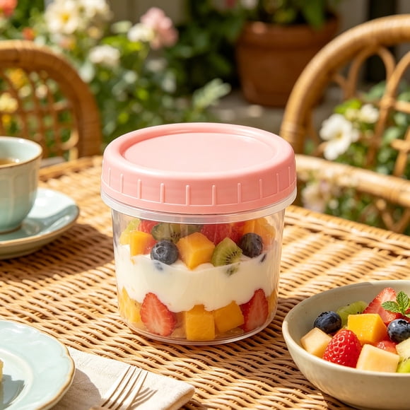 Dessert Storage Container Sealed Mini Food Box Snack Yogurt Organizer Portable Keeper, Compact Leak Proof Easy Carry Design, Kitchen Travel Picnic For Home Outdoor Use