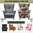 thumbnail image 5 of Bulopur Vintage Cow Print Wing Chair Cover Elastic Spandex Wingback Chair Slipcover Cow Print Furniture Protector for Country Home Decor, 5 of 7