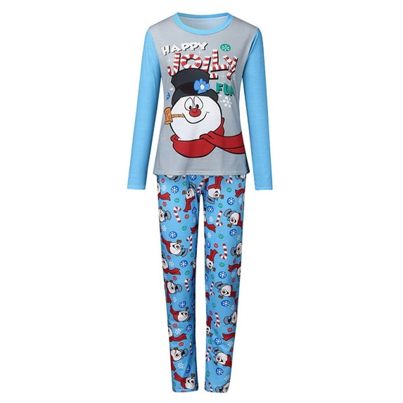 Bowanadacles Family Christmas Pajamas Set Long sleeve Warm Clothes