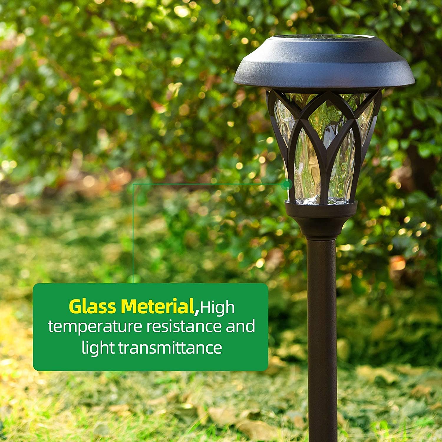 BEAU JARDIN Pack Solar Lights Pathway Outdoor Waterproof Supper Bright Up to 12 Hrs Glass Stainless Steel Metal Auto On Off Solar Powered Landscape - 2