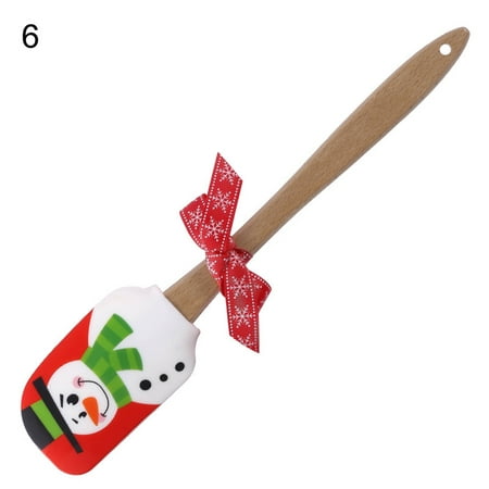 

FaLX Butter Spatula High Temperature Resistance Christmas Themed Silicone Bread Bakery Butter Scraper Kitchen Tool