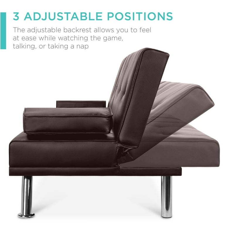 Bcp faux leather convertible futon deals