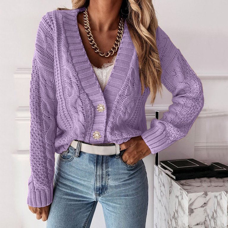 HBFAGFB Cardigan Sweaters for Women Button up V Neck