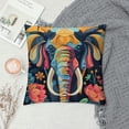 thumbnail image 2 of FUMJ Colorful Elephant and Leaf Throw Pillow Covers Square Couch Pillowcase Modern Farmhouse Decorative Cushion Cover for Sofa Living Room, 2 of 5