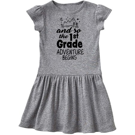 

Inktastic The 1st Grade Adventure Begins Gift Toddler Girl Dress