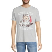 Holiday Time Men's Santa Belief Graphic Tee