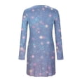 thumbnail image 3 of Generic Womens Short Puff Sleeve Casual Dresses Summer 2026 Casual Crew Neck Midi Dress Pleated Flowy Sundress with Pockets, 3 of 4