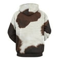 thumbnail image 3 of Cow Print Men's Women Vintage 3D Hooded Sweatshirt - All-Season Loose Fit Streetwear, 3 of 6