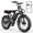 Black, variant on UL2849 Electric Bike for Adults - Peak 2000W Motor, 20"x4" Fat Tire,48V/25AH, Full Suspension, 7-Speed