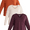 Oatmeal Heather/Auburn/Plum, variant on Terra & Sky Women's Plus Size V-Neck Tee with Long Sleeves, Sizes 0X-5X