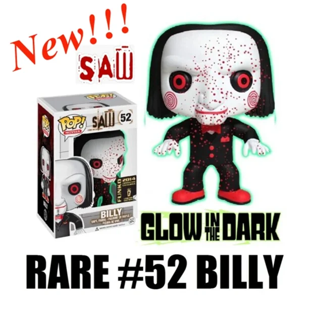 FUNKO POP MOVIES SAW Toys BILLY #52 Luminous Vinyl Doll Action