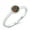 Black Simulated Opal, variant on Light Blue Simulated Opal Round Center Ring Sterling Silver Size 5