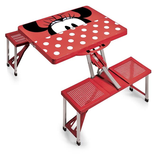 Minnie Mouse Picnic Table Sport Portable Folding Table with Seats Red Walmart