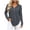 Dark Gray, variant on Button Up Shirt Women Royal Blue Single Snap V Neck Oversized Outdoor Layer Blouse Blue XXL