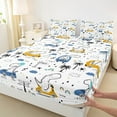 thumbnail image 3 of Manfei Cute Dinosaur 4pcs Bed Sheets,Cartoon Car King Sheets,Rainbow Animal Super Cozy Sheet Set,Kawaii Bedroom Decoration, 3 of 7