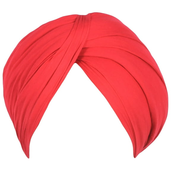 Sikh Cotton Turban For Men |Brick Color | 8 Mts Punjabi Pagri (Stitched Rubia Voile) By Indian Collectible