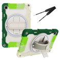 thumbnail image 1 of XYX 3in1 Rotating Stand Case for Samsung Galaxy Tab S6 Lite 10.4 inch with Hand/Shoulder Strap, Shockproof Rugged, Colorful Green, 1 of 7