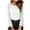 White, variant on TKYCMSUAKI Sequin Blouses for Women Sparkly Sheer Mesh 3/4 Bell Sleeve Shirts Trendy Crewneck T-Shirts Summer Loose Fit Tunic Tops