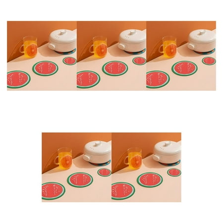 

5pcs Silicone Anti-scalding Insulation Pad Kitchen High Temperature Resistant Thickening Can Hang Cartoon Pot Pad Dining Table Coaster