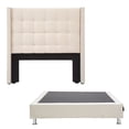 thumbnail image 1 of Box Base Cama Matrimonial + Cabecera Titan Beige Claro, 1 of 7