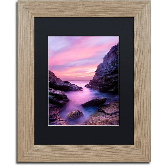Trademark Fine Art "Rocky Nook" Canvas Art by Michael Blanchette Photography Black Matte, Birch Frame