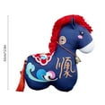 thumbnail image 2 of 2026 Horse New Year 12.6" Blue Plush Mascot Horse Statue Tabletop Ornament for Chinese New Year Spring Festival Zodiac Gift Blessing Souvenir Home Office Store Restaurant Tabletop Decors, 2 of 5